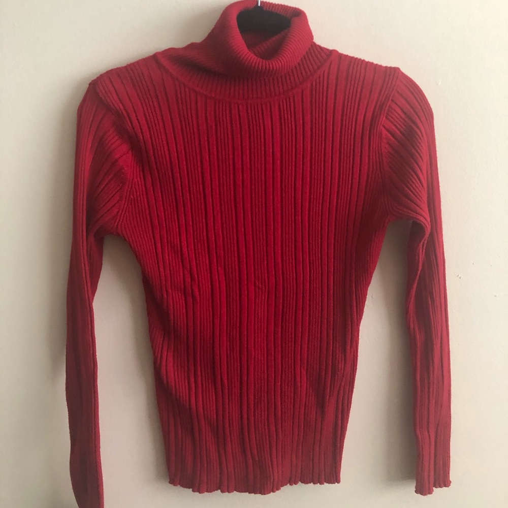 Red Turtleneck Sweater